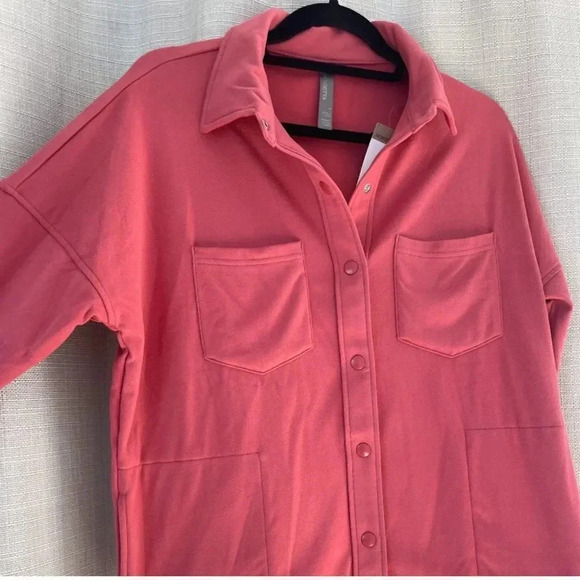 Mondetta Cozy Warm Fleece Button Up Shirt Jacket Medium - Picture 3 of 15